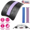 Adjustable Back Stretcher Lower Lumbar Support Extender Cracker Back Board Spine Deck Massager Posture Corrector Magnetic Therapy Pain Relief