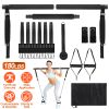 Pilates Bar Kit with 180LBS Resistance Bands Multifunctional Pilates Yoga Toning Bar Full Body Exercise Equipment Set for Beginners Intermediates Prof