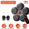 Music Boxing Machine Electronic Wall Target Punching Pad LED Lighted Sandbag Boxing Training Machine Exercise Equipment with Half Finger Boxing Gloves