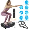 Vibration Exercise Machine Vibrating Plate Platform Whole Body Fitness Vibration Workout Equipment with 120 Speeds 1-20Mins Timer Resistant Bands Remo