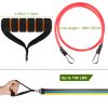 11Pcs Resistance Bands Set Fitness Workout Tubes Exercise Tube Bands Up to 100lbs w/ Door Anchor Handles Ankle Straps for Physical Training Yoga Pilat