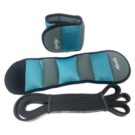 ESB-0.75+AW-3LB (a Pair), Ankle/Wrist Weights ,Resistance Bands, Pull Up Assist , Eexercise Bands, Long Resistance Bands Set for Working Out, Fit