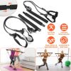 Pilates Bar Kit w/ 4 Resistance Bands Toning Bar Yoga Pilates Stick Fitness Bar 3-Section Portable Home Workout Equipment w/ Foot Loop For Total Body