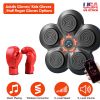 Music Boxing Machine Electronic Wall Target Punching Pad LED Lighted Sandbag Boxing Training Machine Exercise Equipment with Adult Boxing Gloves