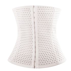 U-Shaped Slimming Waist Belt Body Abdominal Shapewear Memory Fabric Office Ladies Postpartum Mothers (Option: WaistTrainerBeigeS)