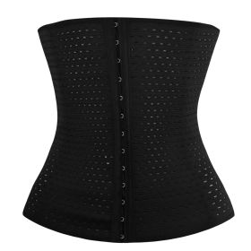 U-Shaped Slimming Waist Belt Body Abdominal Shapewear Memory Fabric Office Ladies Postpartum Mothers (Option: WaistTrainerBlack2XL)