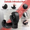 Kids Boxing Gloves Junior Training Mitt Leather Sports Punching Bag Gloves for 8-15 Years Old¯ys and Girls for Kickboxing Punching Bag Focus Pads MM
