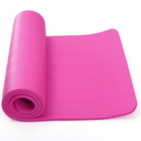 0.6-inch Thick Yoga Mat Anti-Tear High Density NBR Exercise Mat Anti-Slip Fitness Mat for Pilates Workout Cushion w/Carrying Strap Storage Bag (Option: YogaMatPink)
