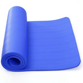 0.6-inch Thick Yoga Mat Anti-Tear High Density NBR Exercise Mat Anti-Slip Fitness Mat for Pilates Workout Cushion w/Carrying Strap Storage Bag (Option: YogaMatBlue)