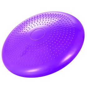 Inflatable Stability Balance Disc Wobble Cushion Balance Disc Wiggle Seat w/ Free Air Pump Exercise Athletic Fitness Trainer Mat (Option: BalanceBoardPurple)