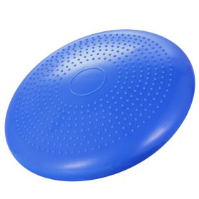 Inflatable Stability Balance Disc Wobble Cushion Balance Disc Wiggle Seat w/ Free Air Pump Exercise Athletic Fitness Trainer Mat (Option: BalanceBoardBlue)