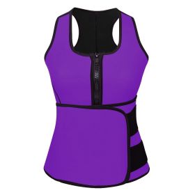 Waist Trainer For Women Body Shaper Waist Slimmer Clincher Trimmer for Weight Loss (Option: WaistTrainerPurpleXL)