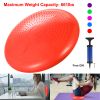 Inflatable Stability Balance Disc Wobble Cushion Balance Disc Wiggle Seat w/ Free Air Pump Exercise Athletic Fitness Trainer Mat