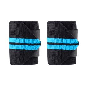 2PCS Wrist Straps 15" Adjustable Unisex Wrist Support Braces with Thumb Loops for Powerlifting Weight Lifting Strength Training Gym Bodybuilding Worko (Option: GymTrainingBandageBlue)
