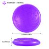 Inflatable Stability Balance Disc Wobble Cushion Balance Disc Wiggle Seat w/ Free Air Pump Exercise Athletic Fitness Trainer Mat