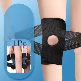 Order A Size Up; 1pc Sports Kneepad; Men And Women Pressurized Elastic Knee Pads; Arthritis Joints Protector; Fitness Gear Volleyball Brace Prote (Color: Black, size: M)