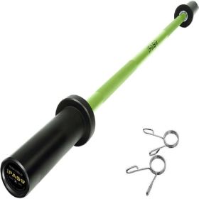 Olympic Barbell Bar Plates 4Ft Solid Iron Fitness Weightlifting (Color: as picture)