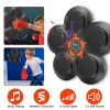 Music Boxing Machine Electronic Wall Target Punching Pad LED Lighted Sandbag Boxing Training Machine Exercise Equipment with Kids Boxing Gloves