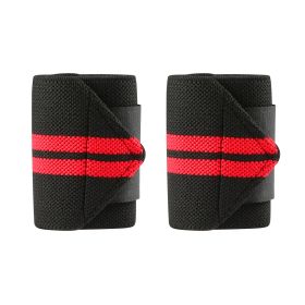2PCS Wrist Straps 15" Adjustable Unisex Wrist Support Braces with Thumb Loops for Powerlifting Weight Lifting Strength Training Gym Bodybuilding Worko (Option: GymTrainingBandageRed)