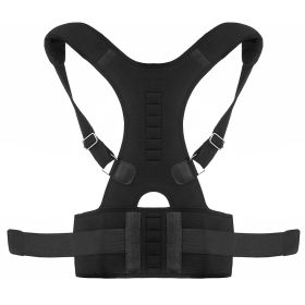 Unisex Posture Corrector Support Magnetic Lumbar Back Posture Support Belt Adjustable Upper Back Braces Clavicle Shoulder Brace Belt Pain Relief Thera (Option: BackBraceBeltM)